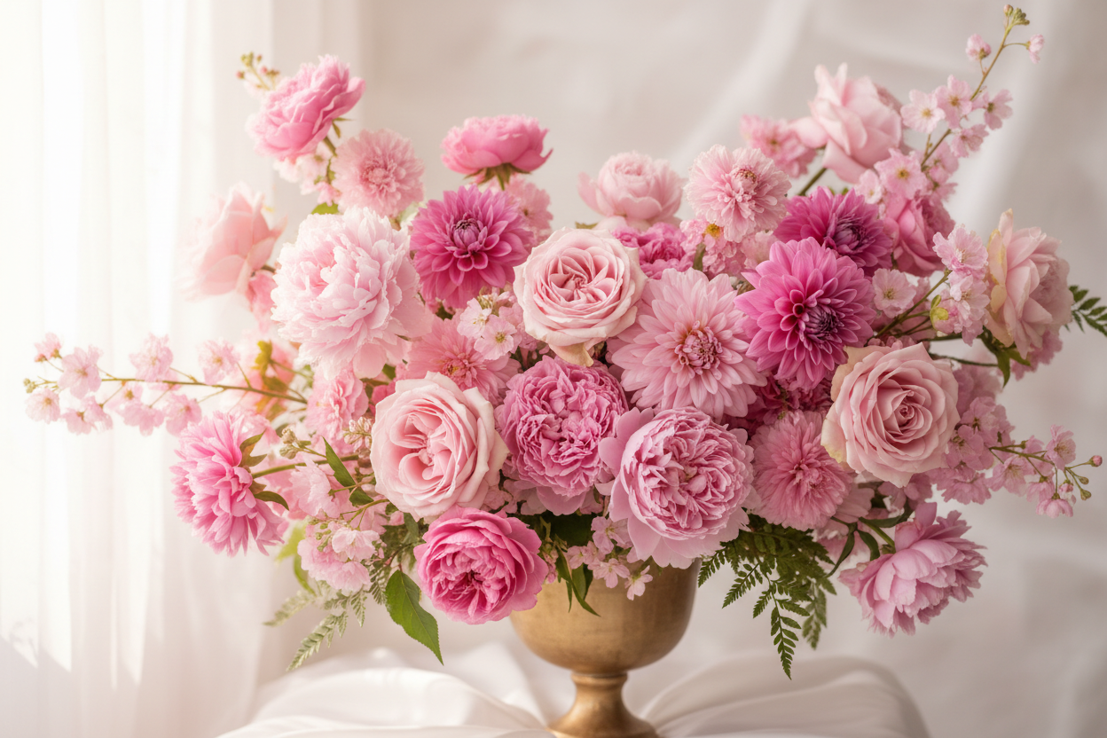 Fiores Pink Floral Hero Banner
